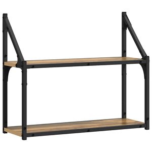 vidaXL Wandregal Wandhalterung Artisan-Eiche 60 x 21 x 51 cm