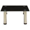vidaXL TV-Tisch 40x35x17 cm Schwarz Hartglas