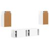 vidaXL TV-Schrankset 4 pcs Hochglanz Wei&szlig; Holzwerkstoff