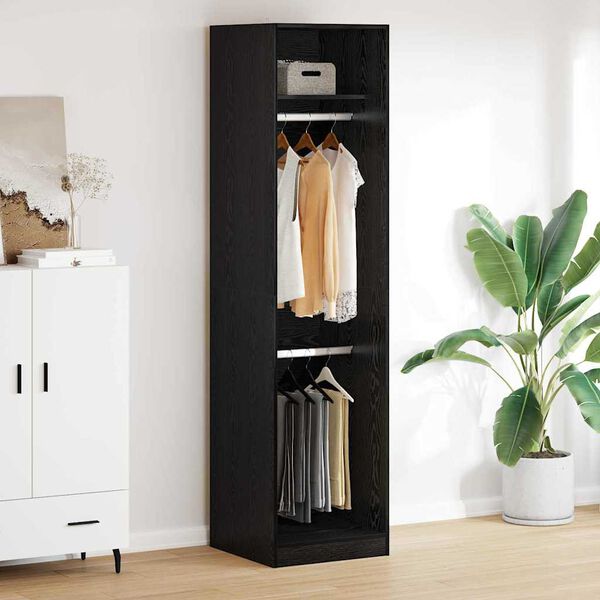 vidaXL Kleiderschrank Schwarze Eiche 50 x 50 x 200 cm Holzwerkstoff