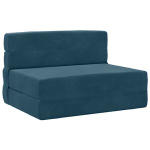 vidaXL Klappsofa Bett Blau 70 x 80 x 60 cm Stoff
