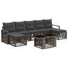 vidaXL Gartensofa-set 8 stk. Grau und Dunkelgrau 100 x 55 x 73 cm