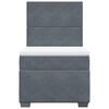 vidaXL Boxspringbett mit Matratze Dunkelgrau 90x200 cm Samt