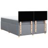 vidaXL Boxspringbett mit Matratze Hellgrau 160x200 cm Stoff