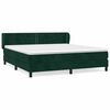 vidaXL Boxspringbett mit Matratze Dunkelgr&uuml;n 180x200 cm Samt