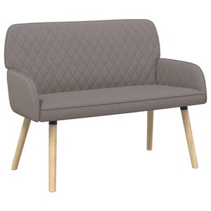 vidaXL 2-Sitzer Sofa mit Massivholzbeinen 2-Sitzer Taupe Leinenstoff