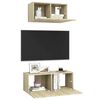 vidaXL 2-tlg. TV-Schrank-Set Sonoma-Eiche Holzwerkstoff