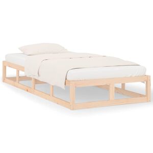 vidaXL Massivholzbett 75x190 cm