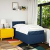 vidaXL Boxspringbett mit Matratze Blau 90x200 cm Stoff