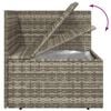 vidaXL 4-tlg. Garten-Lounge-Set mit Kissen Grau Poly Rattan