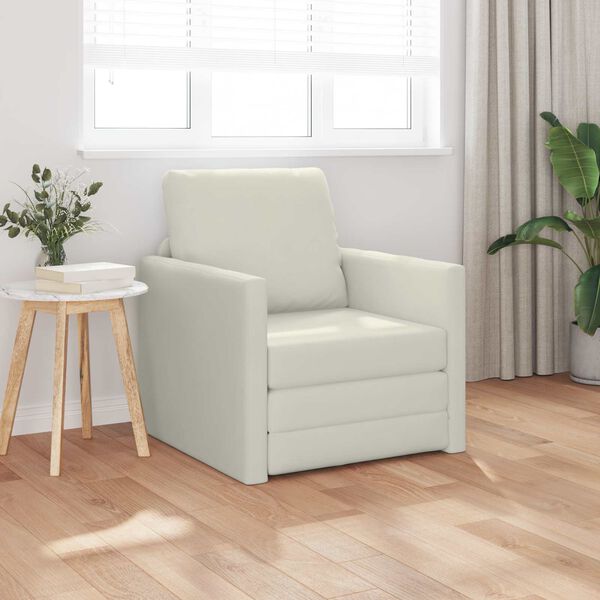 vidaXL Schlafsofa Creme 74 x 77 x 81 cm Samt