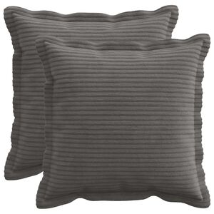 vidaXL Kissenbezug 2 stk. HOUTEN Dunkelgrau 30 x 30 cm Cord
