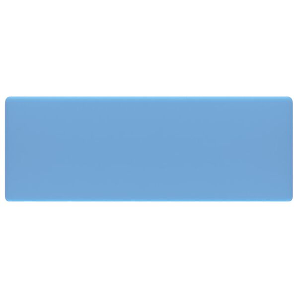 vidaXL Luxus-Waschbecken &Uuml;berlauf Quadratisch Matt Hellblau 41x41 cm