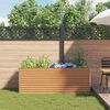 vidaXL Hochbeet Hellbraun 195 x 50 x 68 cm Verzinkter Stahl