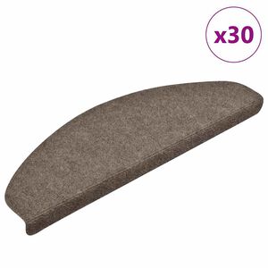 vidaXL Stufenmatten Selbstklebend 30 Stk. 65x21x4 cm Beige Halbrund Gro&szlig;