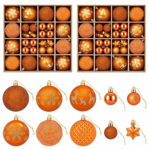 vidaXL Weihnachtskugelset 88 stk. Bronze &Oslash; 6 cm Kunststoff