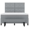vidaXL Boxspringbett mit Matratze Hellgrau 160 x 200 cm Stoff