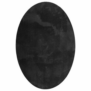 vidaXL Bereichsteppiche Oval HUARTE Schwarz 140 x 200 cm