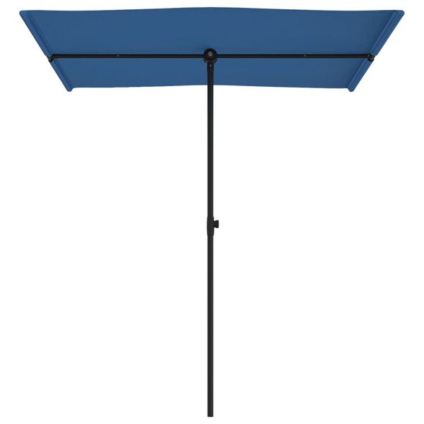 vidaXL Sonnenschirm mit Aluminium-Mast 180x110 cm Azurblau