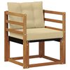 vidaXL Outdoor-Sofagarnitur Massives Akazienholz und Textilene Natur
