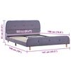 vidaXL Bettgestell ohne Matratze Hellgrau Stoff 135x190 cm