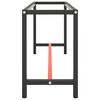 vidaXL Werkbankgestell Mattschwarz und Mattrot 170x50x79 cm Metall