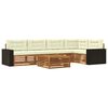 vidaXL Outdoor-Sofagarnitur 6 pcs Natur und Creme 79 x 79 x 37 cm