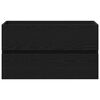 vidaXL Sp&uuml;lbeckenschrank Schwarz Eiche 80x38,5x45 cm Holzwerkstoff
