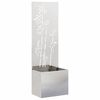 vidaXL Garten Sichtschutz-Leinwand Silber 50 x 32 x 150 cm Edelstahl