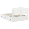 vidaXL Bettrahmen mit Schubladen Wei&szlig; 160 x 200 cm Ingenieurs Holz