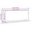 vidaXL Spiegelablage Artisan-Eiche 90 x 10,5 x 37 cm Holzwerkstoff