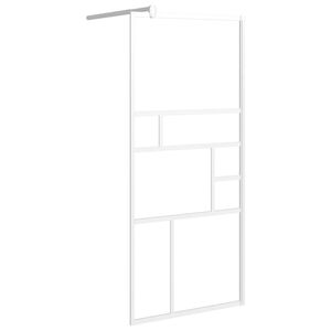 vidaXL Duschwand f&uuml;r Walk-In Dusche 90x195 cm ESG-Glas Wei&szlig;