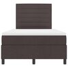 vidaXL Boxspringbett mit Matratze Dunkelbraun 120 x 190 cm Stoff