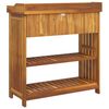 vidaXL Garten-Schrank Natur 93 x 41,5 x 98 cm Massivholz Akazie