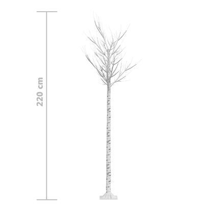 vidaXL Weihnachtsbaum 200 LEDs 2,2 m Kaltweiß Indoor Outdoor