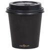 vidaXL Pappbecher mit Deckel 200 ml 1000 Stk. Schwarz
