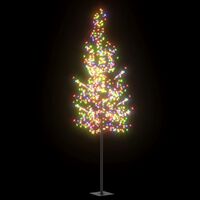 vidaXL Weihnachtsbaum 600 LEDs Bunt Kirschblüten 300 cm