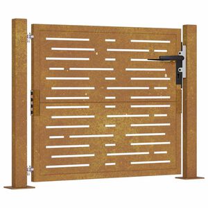 vidaXL Gartentor 100x100 cm Cortenstahl Quadratisches Design