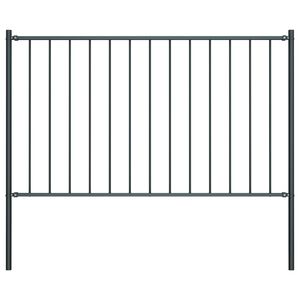 vidaXL Zaunelement Woerden mit Pfosten Stahl 1,7 x 1,25 m Anthrazit