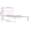 vidaXL Bettgestell mit Kopf- und Fu&szlig;teil Metall Wei&szlig; 107x203 cm