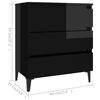 vidaXL Sideboard Hochglanz-Schwarz 60x35x69 cm Holzwerkstoff