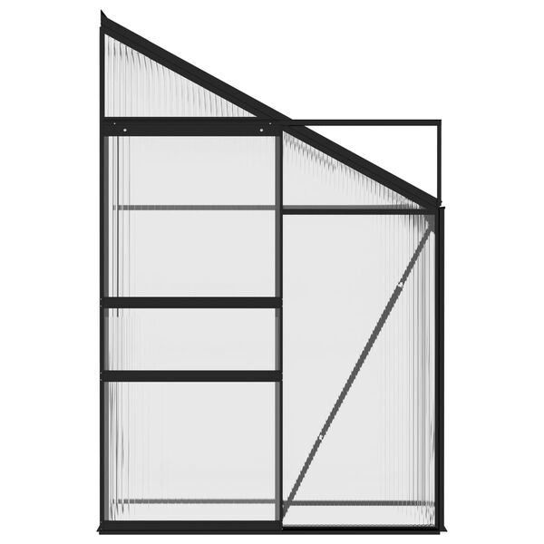 vidaXL Gew&auml;chshaus Anthrazit Aluminium 1,38 m&sup3;