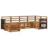 vidaXL Outdoor-Sofagarnitur 5 stk. Natur Massivholz Akazie