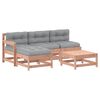 vidaXL 5-tlg. Garten-Lounge-Set mit Kissen Massivholz Douglasie