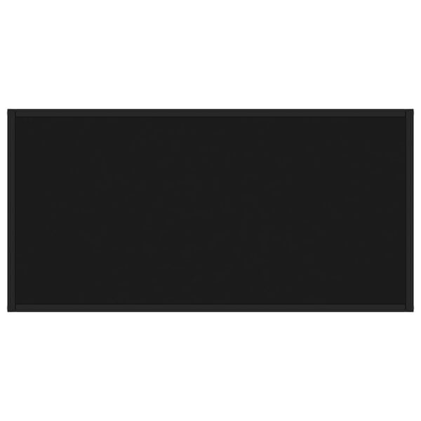 vidaXL Couchtisch Schwarz mit Schwarzem Glas 100x50x35 cm