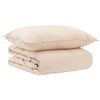 vidaXL Bettw&auml;sche-Set 2 stk. 135 x 200 cm F&uuml;r alle Jahreszeiten Beige