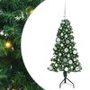 vidaXL Eckiger künstlicher Weihnachtsbaum Grün 120 cm PVC und Metall