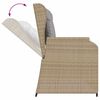 vidaXL 3-tlg. Garten-Lounge-Set mit Kissen Beige Poly Rattan