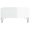vidaXL Couchtisch Hochglanz-Wei&szlig; 60x60x30 cm Holzwerkstoff