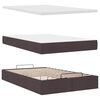 vidaXL Ottoman-Bett mit Matratze & LEDs Dunkelbraun 120x190 cm Stoff